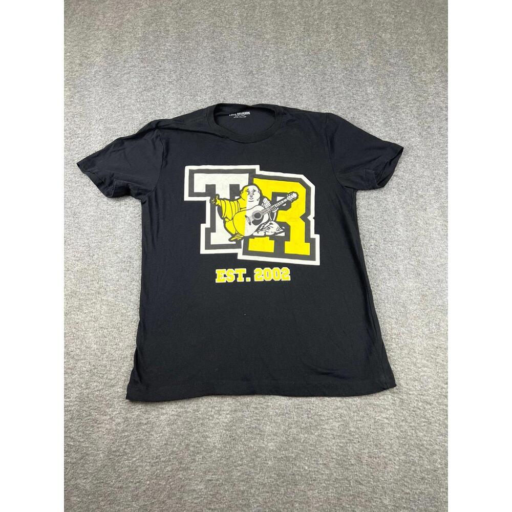 True Religion Men's‎ Black Graphic T-Shirt Size Medium